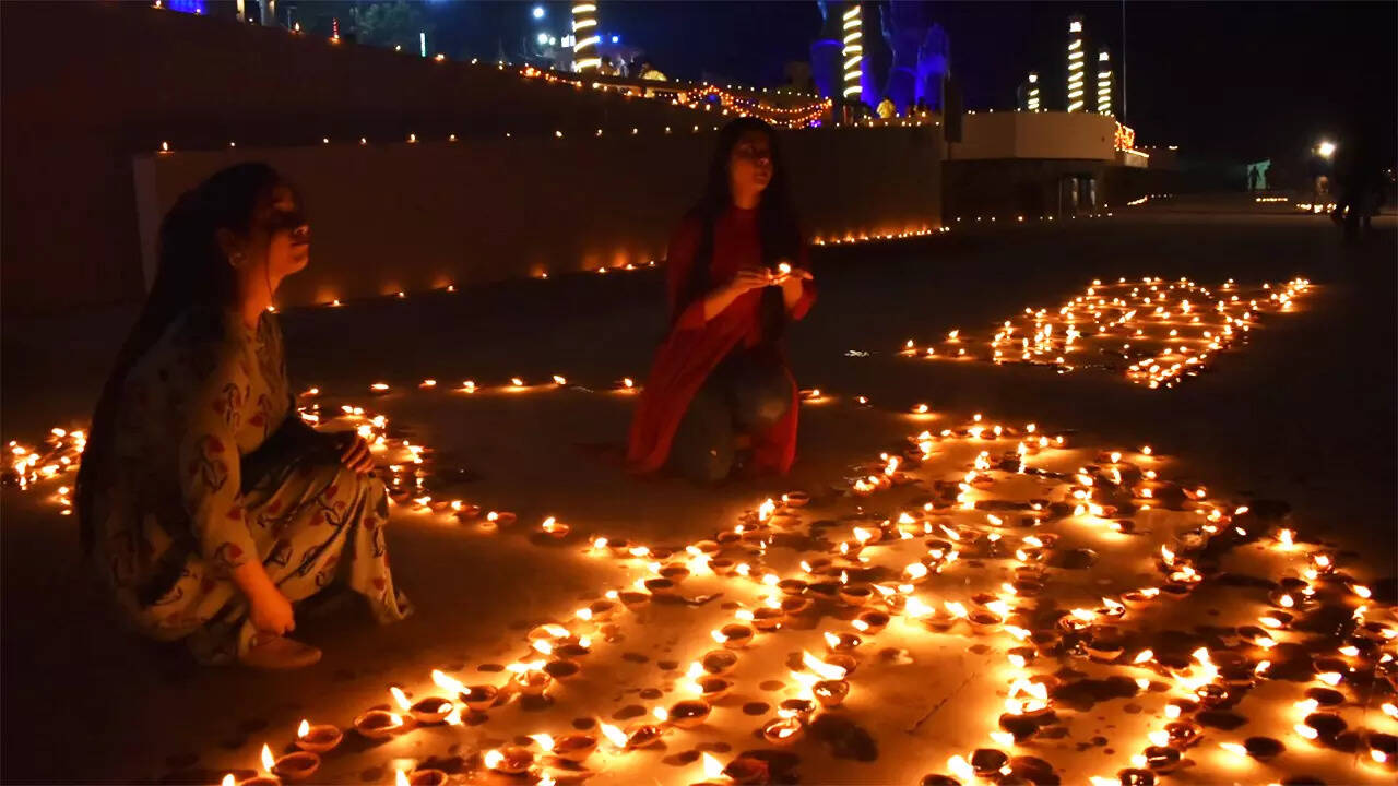 Varanasi Dev Deepawali Kashi Ganga Ghat Illuminate With Lakh