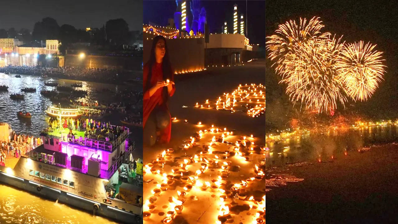 Varanasi Dev Deepawali 2022 Kashi Ganga Ghat Illuminate With 10 Lakh