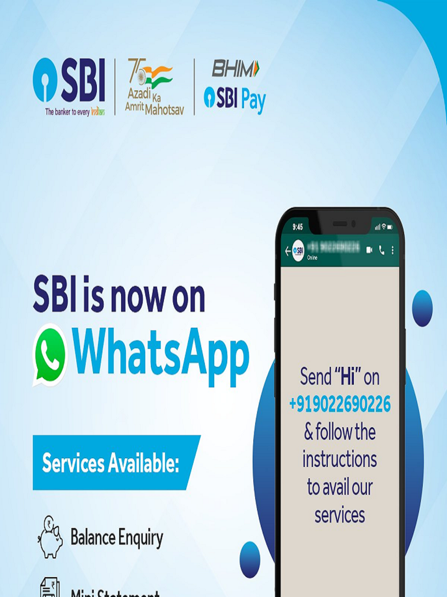 Sbi Net Banking Now Get All Services Of Sbi On Whatsapp Sbi Whatsapp