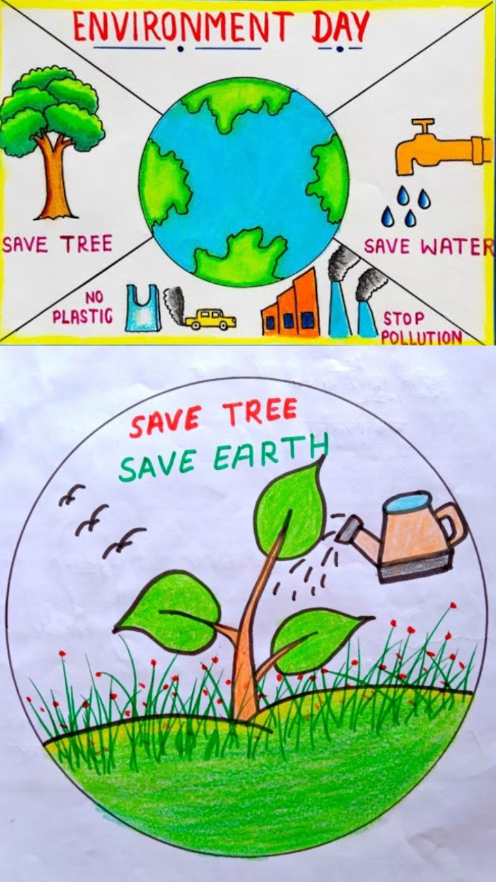 environment day drawing. world environment poster making | By Easy Drawing  SAFacebook