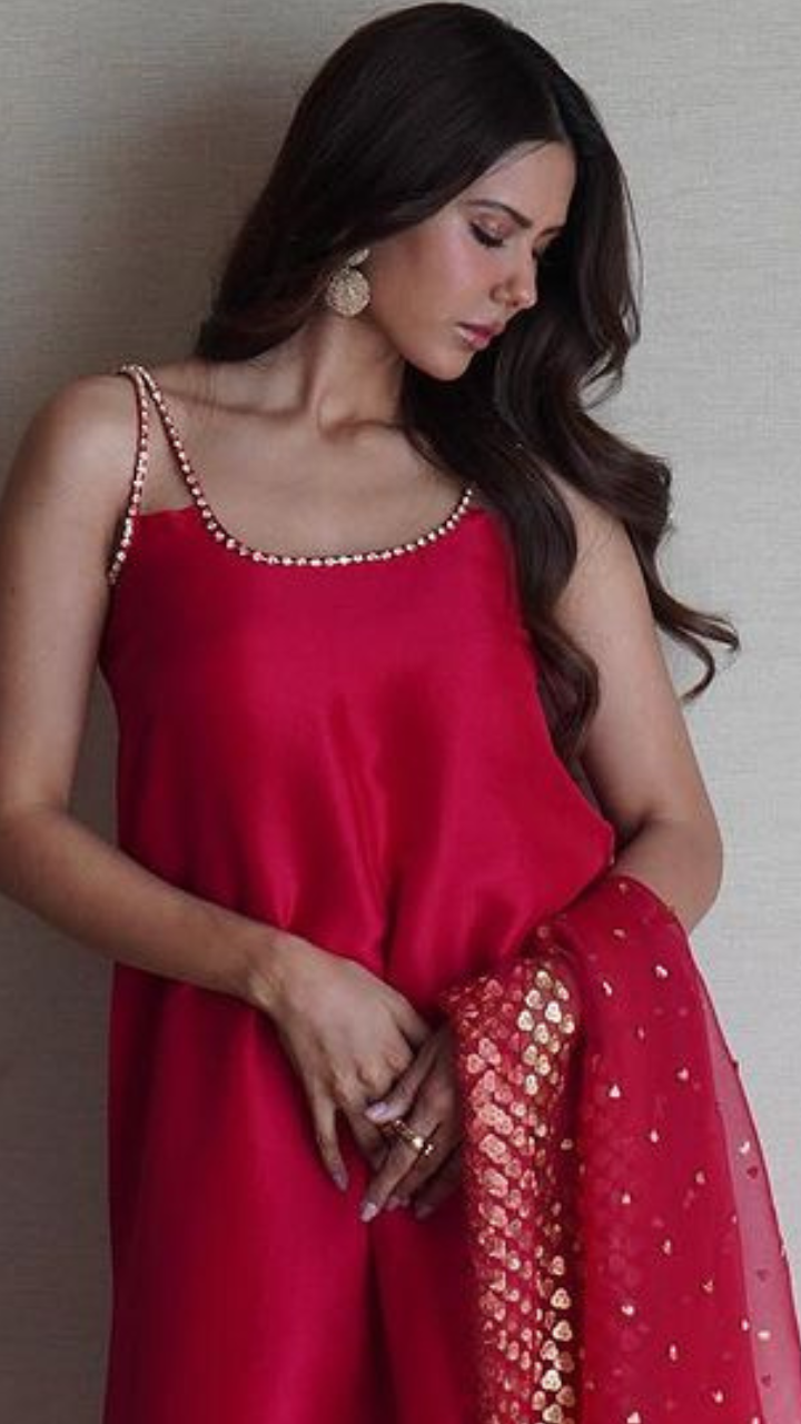 XL Georgette Red Party Wear Designer Kurti at Rs 995 in Surat | ID:  15524486388
