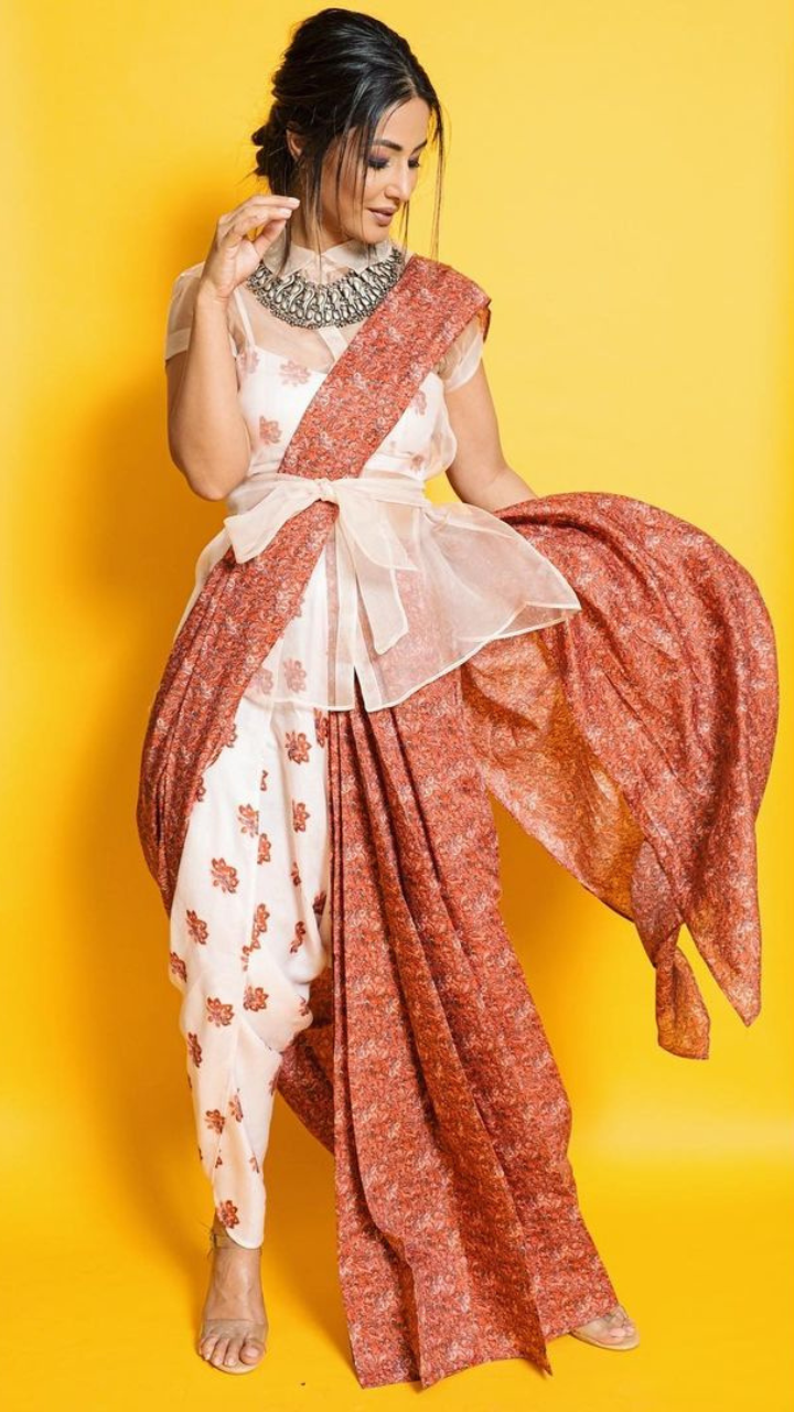 Buy Dhoti Saree Georgette Saree Style Dhoti Pair Saree Indian Wear Dhoti  Saree Lovely Outfit Dhoti Saree Western Wear Sets Bollywood Saree Dhoti  Online in India - Etsy