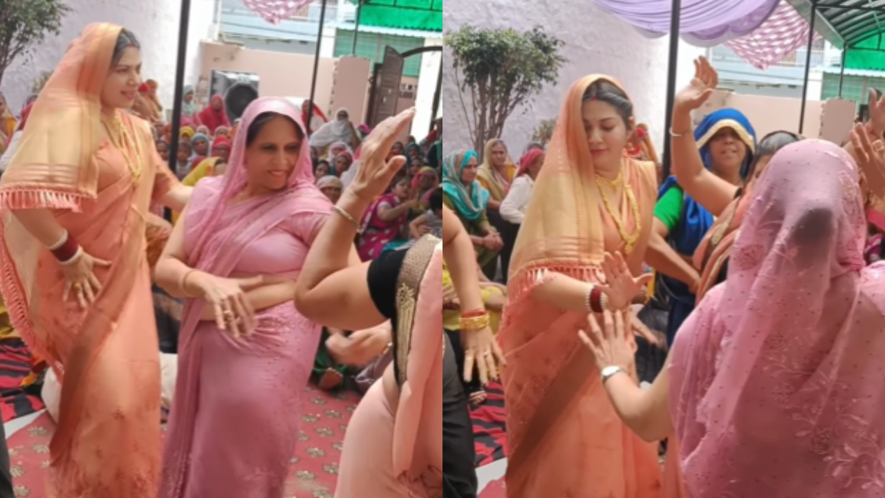 Desi Aunty Dance: देसी आंटियों ने हरियाणावी ...