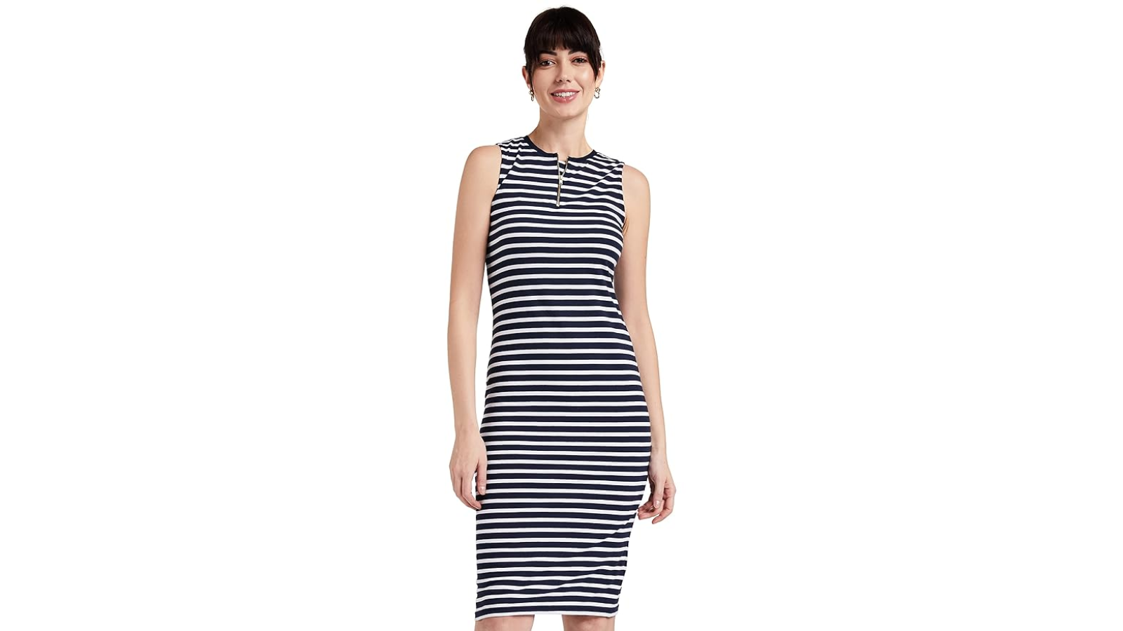 Miss Chase Womens Sleeveless Striped Dress