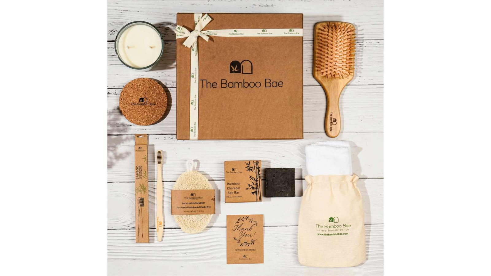 Eco-Friendly Bamboo Bath  Body Gift Set