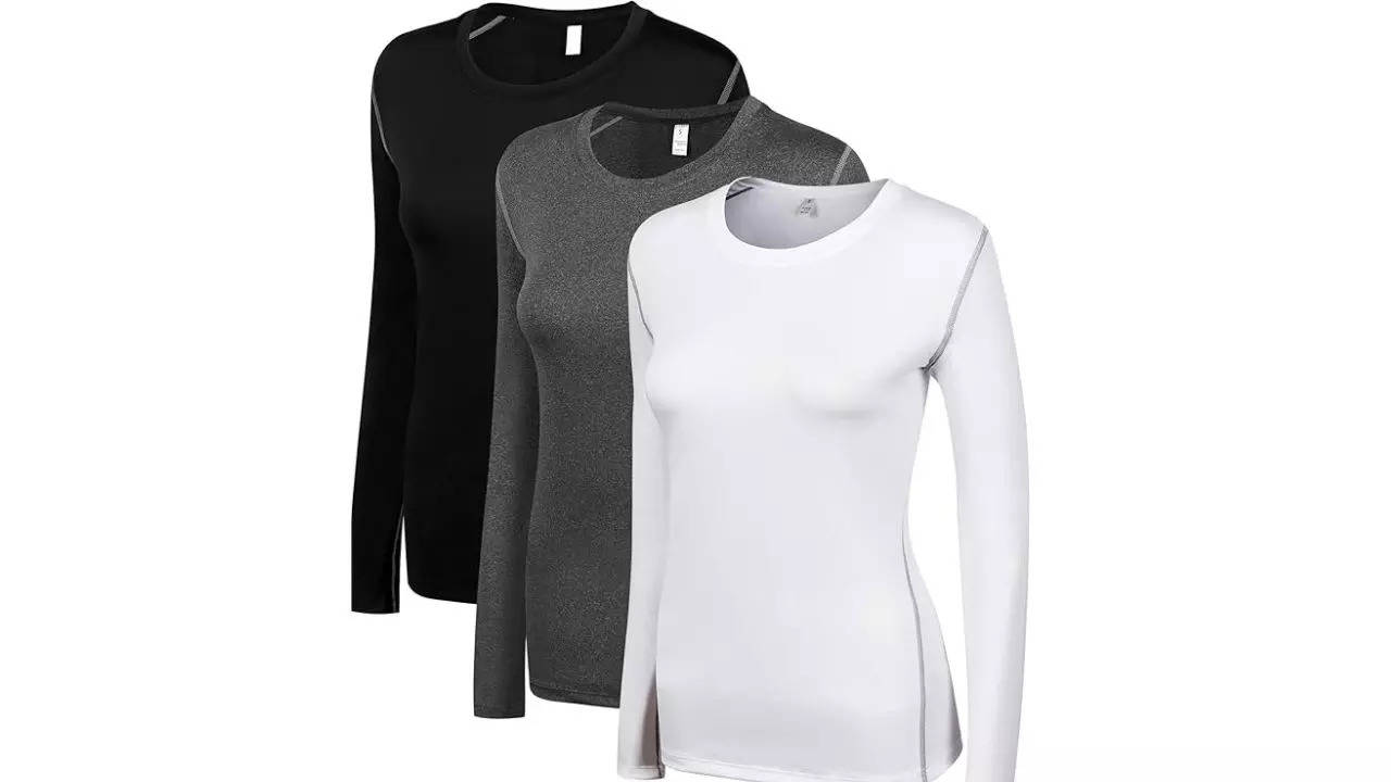 WANAYOU Womens Compression Shirt Dry Fit T-Shirt