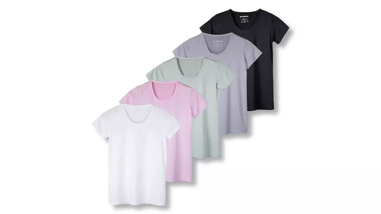 5-Pack Womens Short-Sleeve Crew Neck T-Shirt