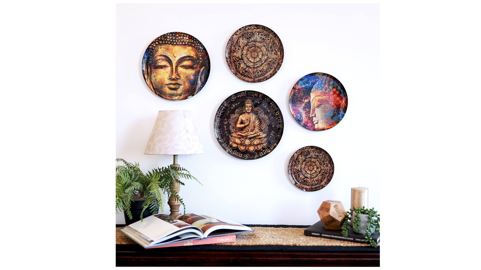 Ritualistic Nirvana Wall Plates Set of 5 