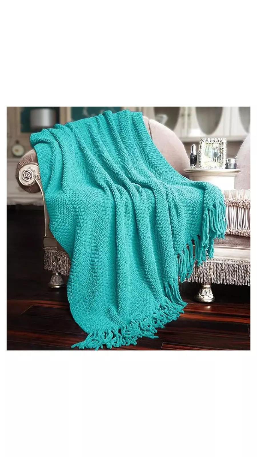 Home Soft Things Blue Throw Blanket 