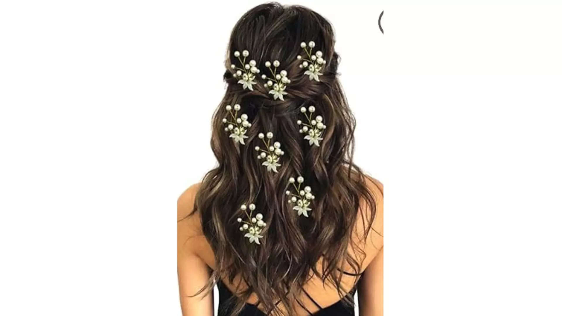 Hair Flare 2207 Pearl Artificial Bridal Wedding Hair Flower Accessories Get That Perfect Hairstyle