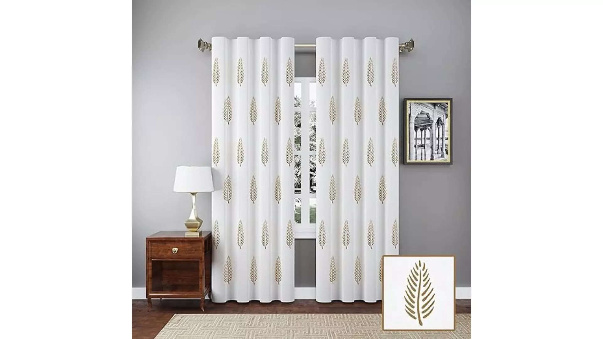 LINENWALAS Cotton Curtains Set of 2 Environmentally Conscious Design 