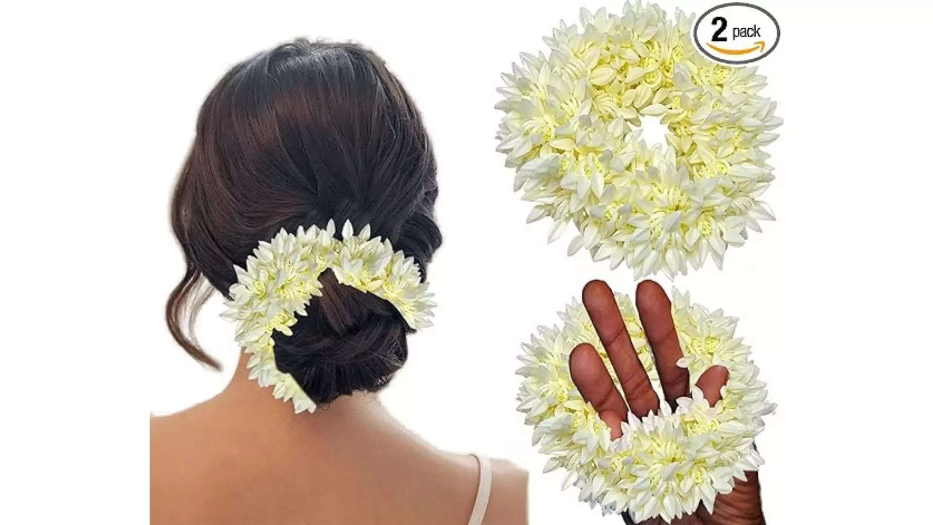 Temperia 2 Pcs Scented Mogra Gajra Hair Accessories Radiate Elegance