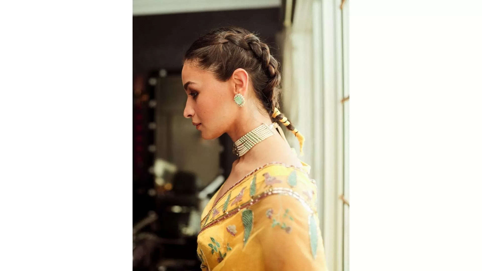 Embrace the Chic Charm of a Crown Braid by Alia  Bhatt 