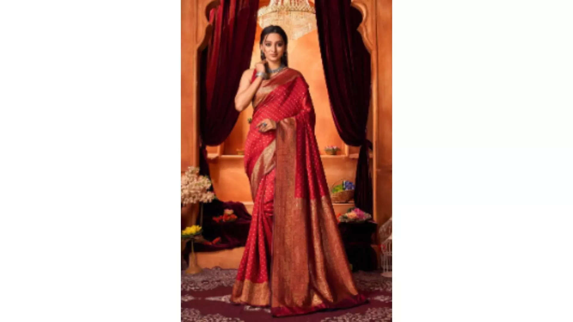 KALINI Women Woven Design Zari Kanjeevaram Pure Silk Saree Bollywood royalty  