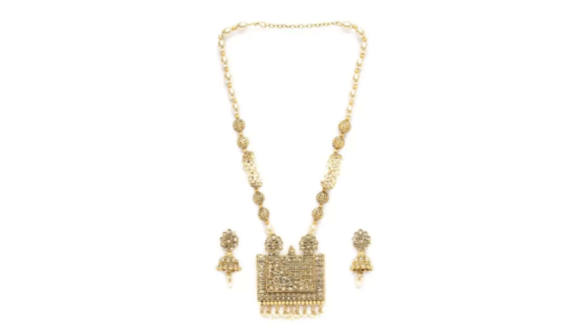 ADIVA Gold Plated Jewelry Set Traditional Charm 