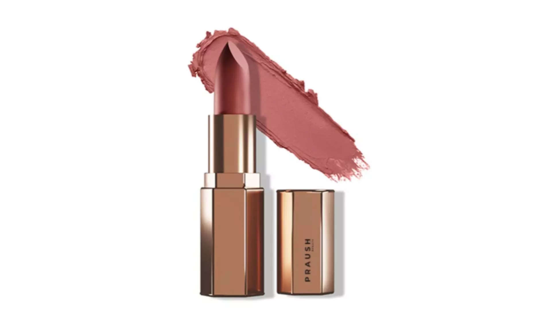 Praush Plush Matte Long Lasting Lipstick with Shea Butter in High Tea Hint of Playful Charm 