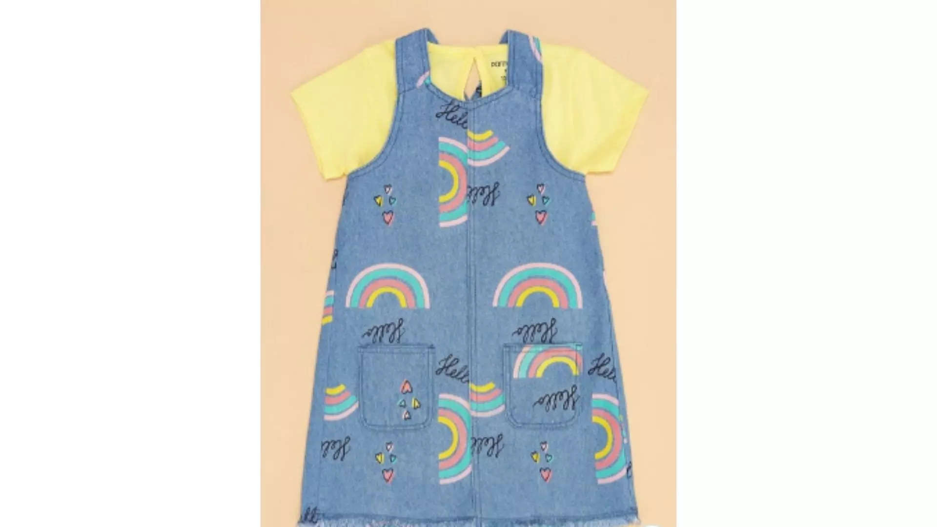 Pantaloons Baby Girls Graphic Printed Top with Dress Oh So Adorable