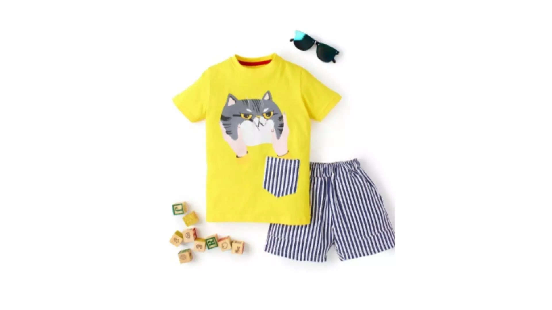 Knit N Knot Boys Printed T-shirt with Shorts Playful Prints