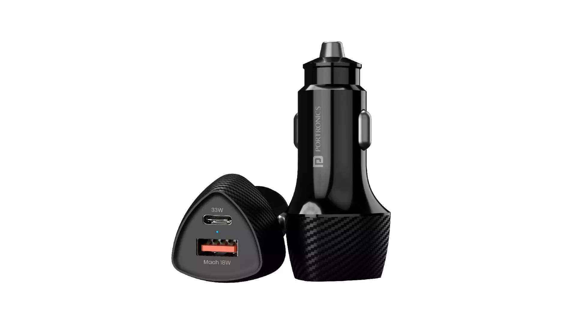 Portronics 51W Car Power 16 Fast Car Charger 