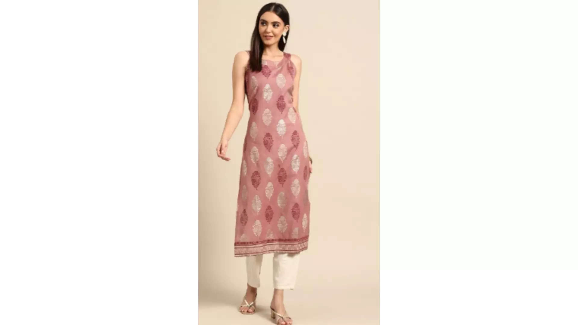 Anouk Women Pink Ethnic Motifs Printed Kurta Take the Tradition on Another Level  