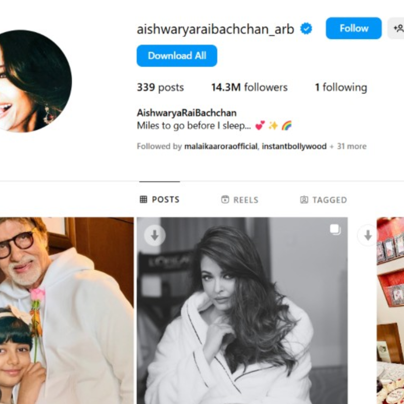 She just follows Abhishek Bachchan