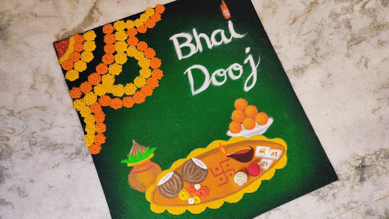 Bhai Dooj Rangoli Design