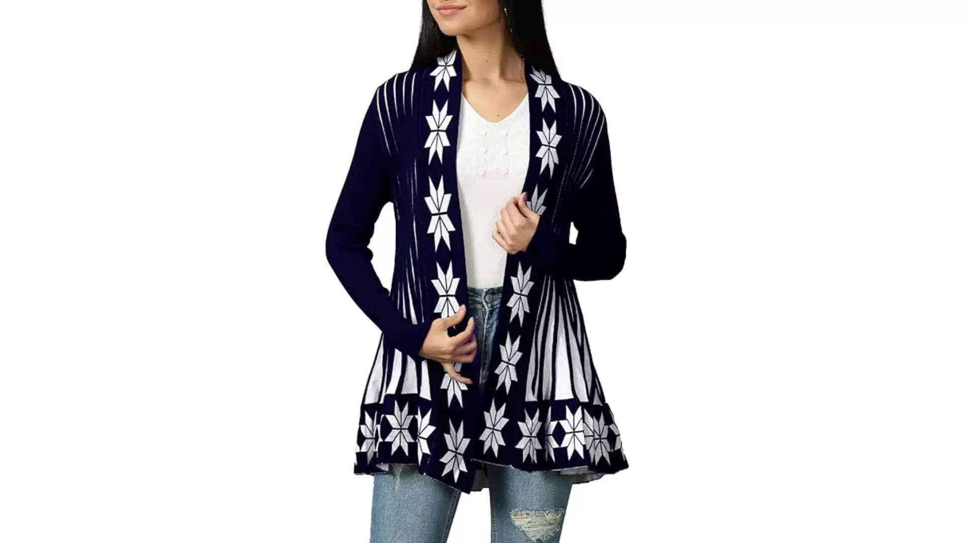 ICW Womens Knitted Stretchable Cardigan 