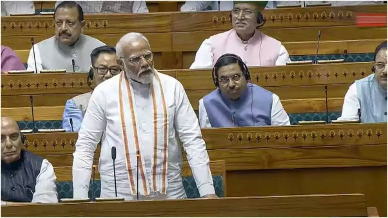 PM Modi in Lok Sabha