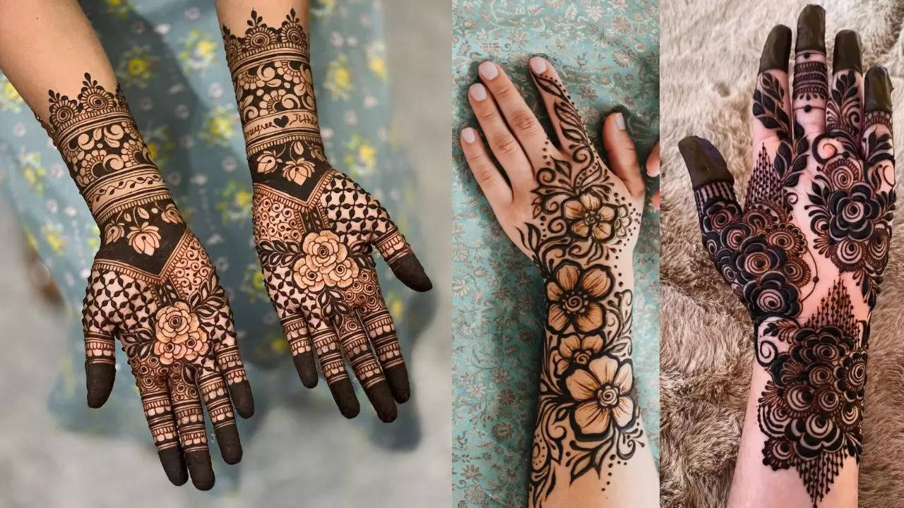 floral mehndi design pics