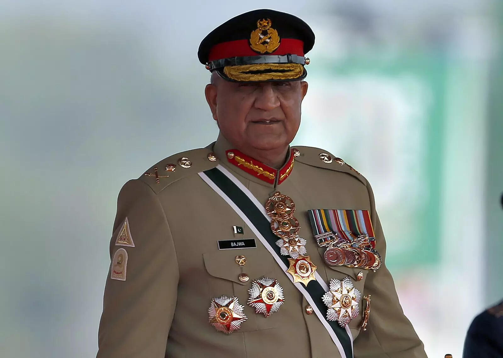 General Qamar Javed Bajwa arrives for a