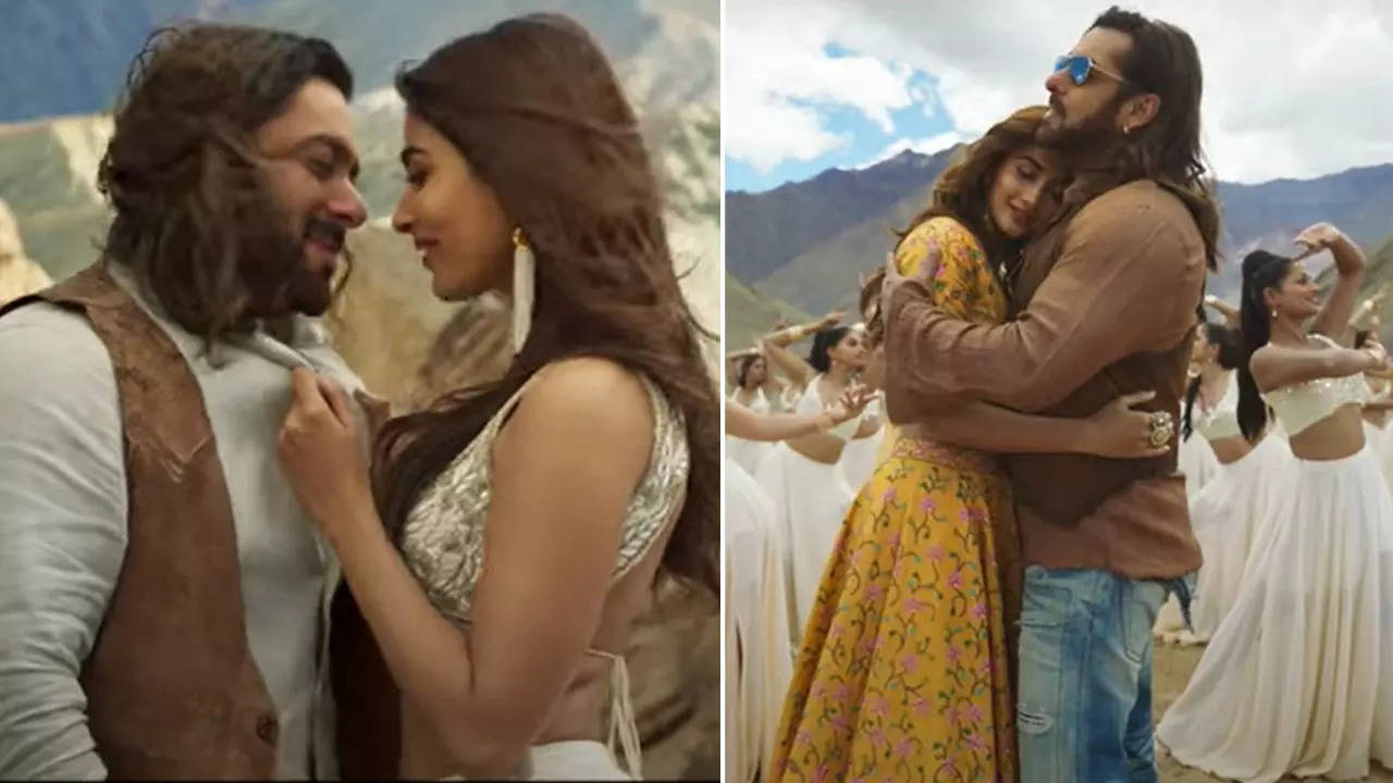 Salman Khan and Pooja Hegde New Song Naiyo Lagda Release from Kisi Ka Bhai  Kisi Ki Jaan- Pooja Hegde संग Salman Khan ने दिया किसिंग सीन! रिलीज हुआ  Kisi Ka Bhai Kisi