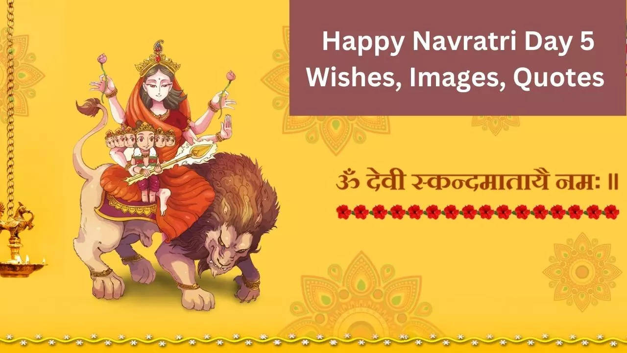 Happy Navratri 2023 Day 5 Hindi Wishes Images, whatsapp status ...