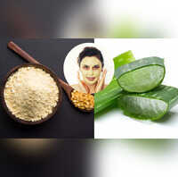 aloe vera gel and besan face pack for skin problems, skin problems dur