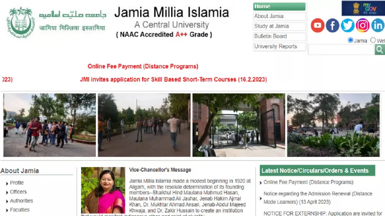 Jamia Millia Islamia 2023 Result Declared