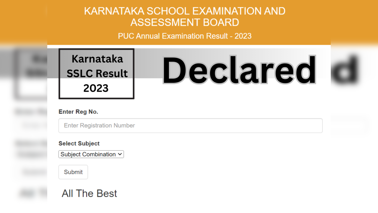 Karnataka SSLC Result 2023 