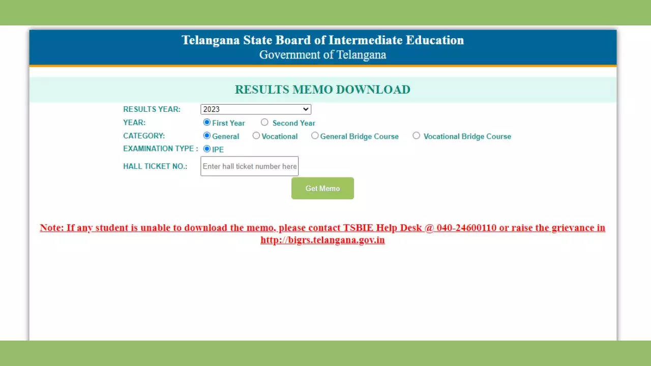 TS Inter Result 2023 OUT