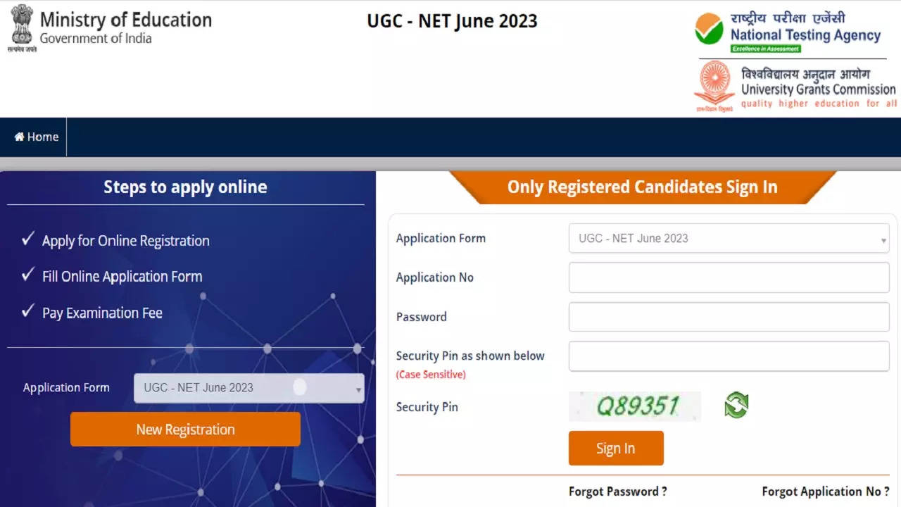 UGC NET June 2023 Registration