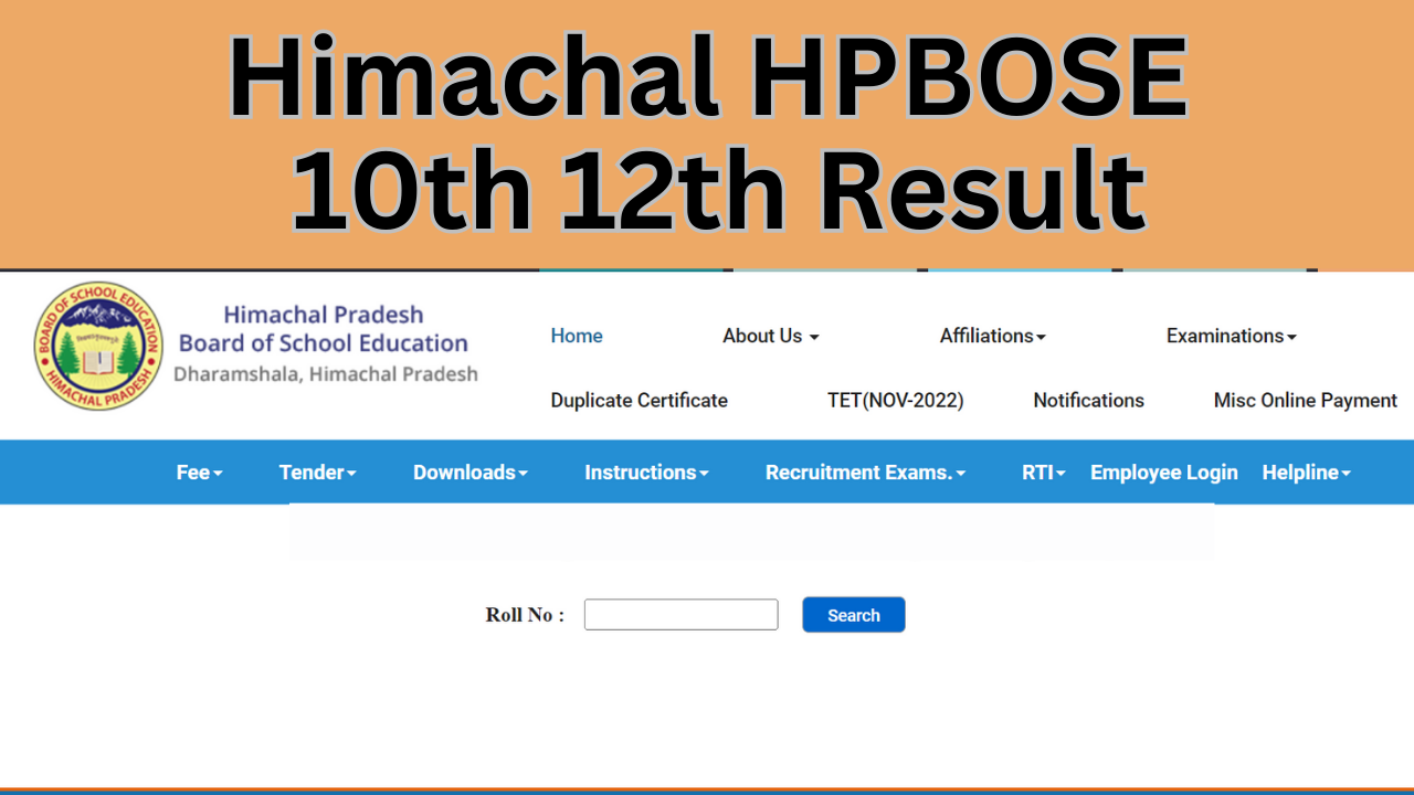 Himachal HPBOSE  10th 12th Result