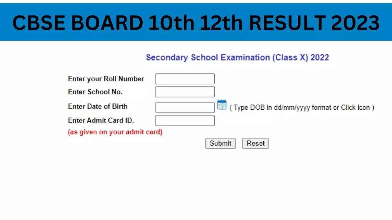 CBSE BOARD 10th 12th RESULT 2023