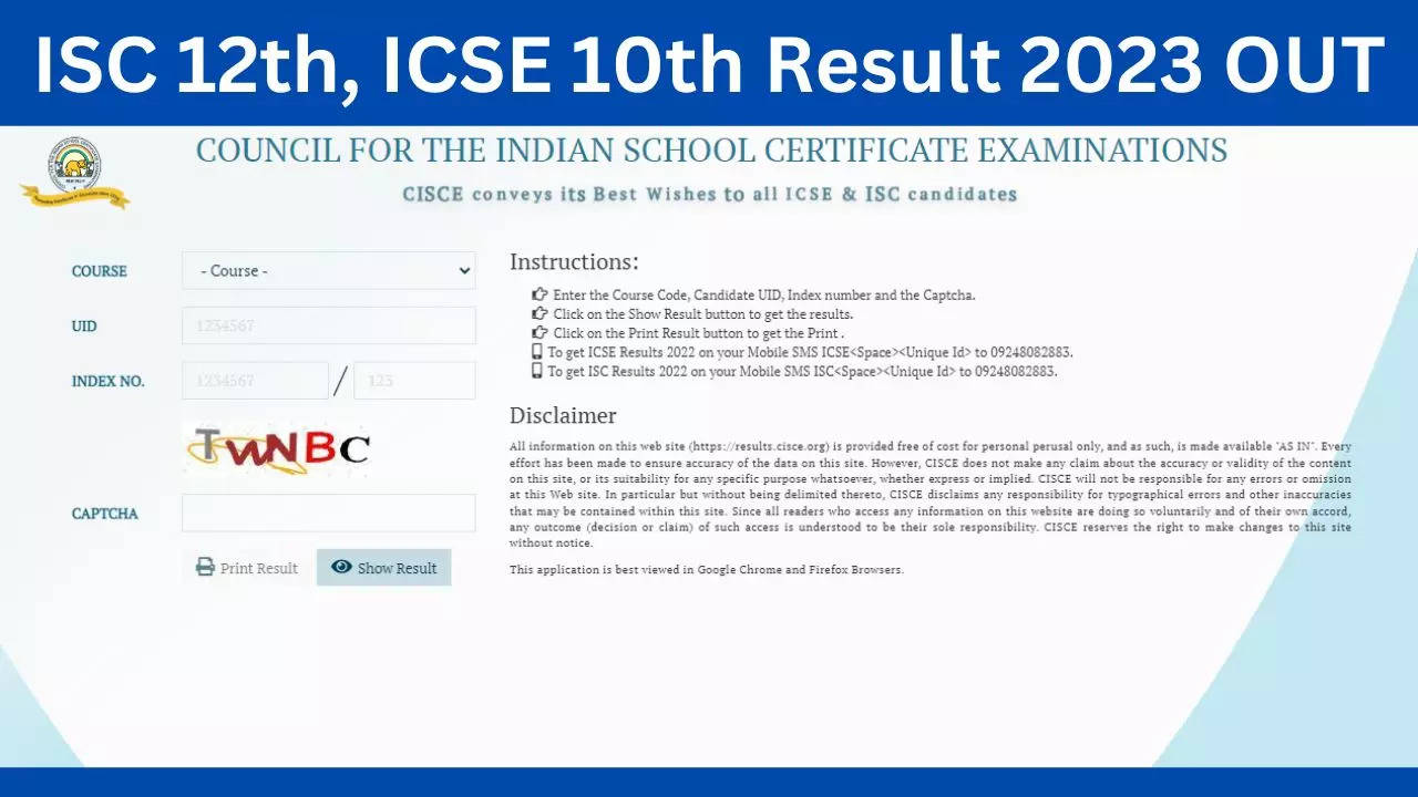 ISC ICSE Result 2023 Declared