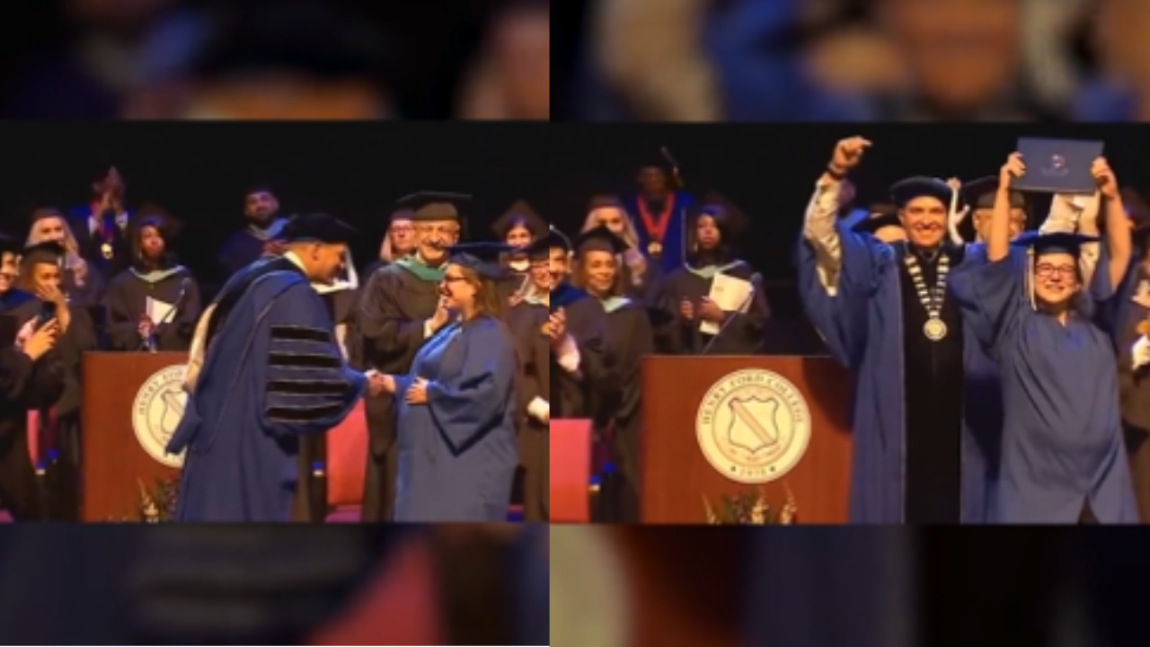 Kelsey Hoody In College Graduation Ceremony