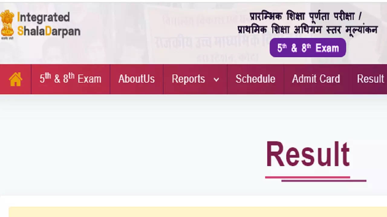 RBSE Rajasthan Board Shala Darpan 8th Result 2023