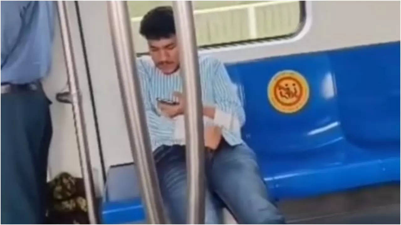 Man Masturbating in Delhi Metro