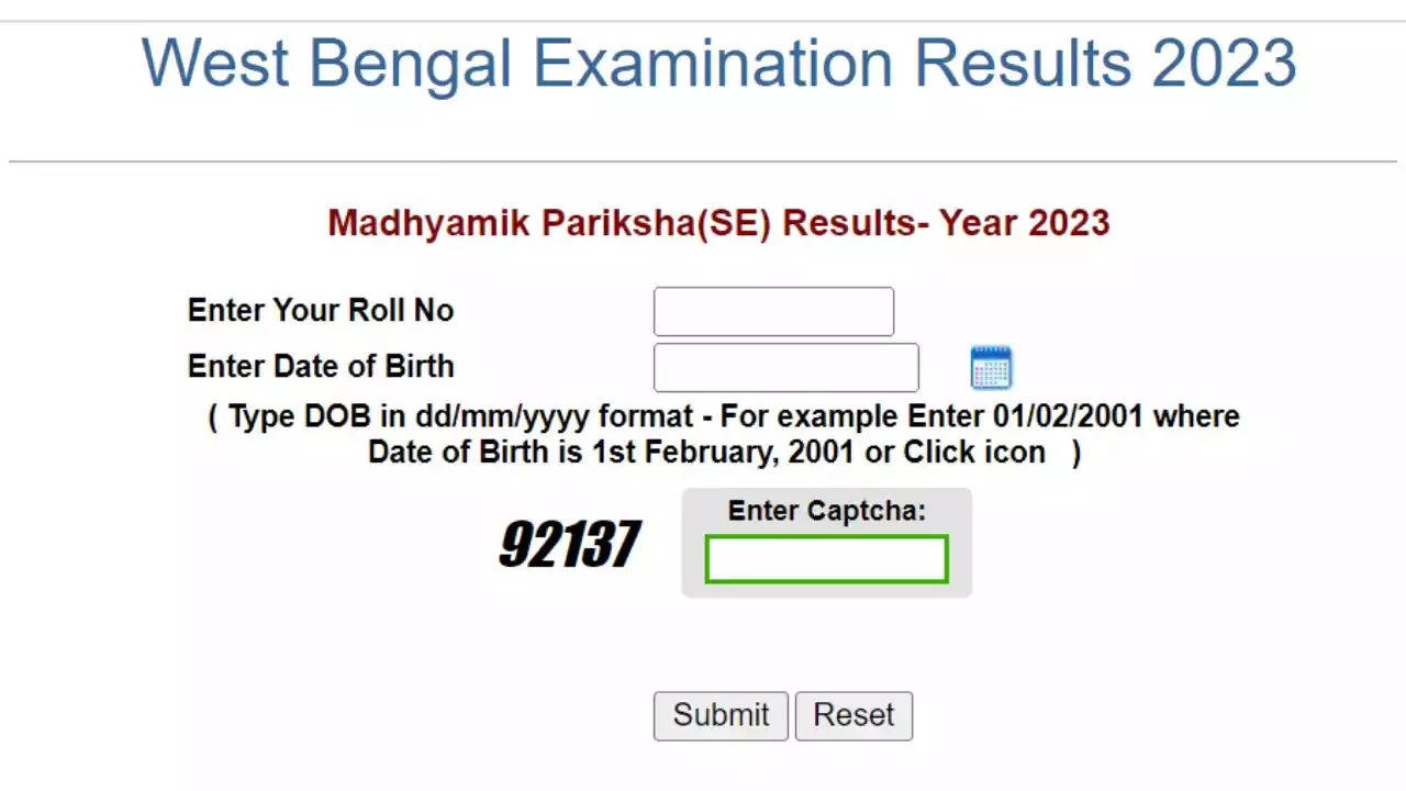 WBBSE 10th Result 2023