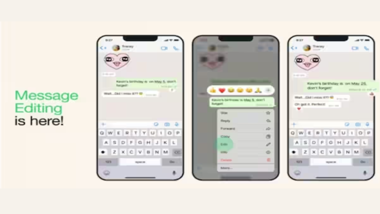 WhatsApp Edit massage