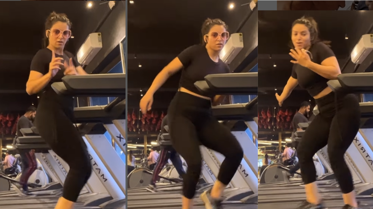 Girl Dance On Treadmill