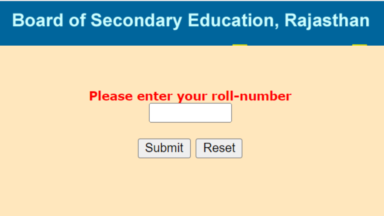 rajasthan Board Class 10 Result 2023 