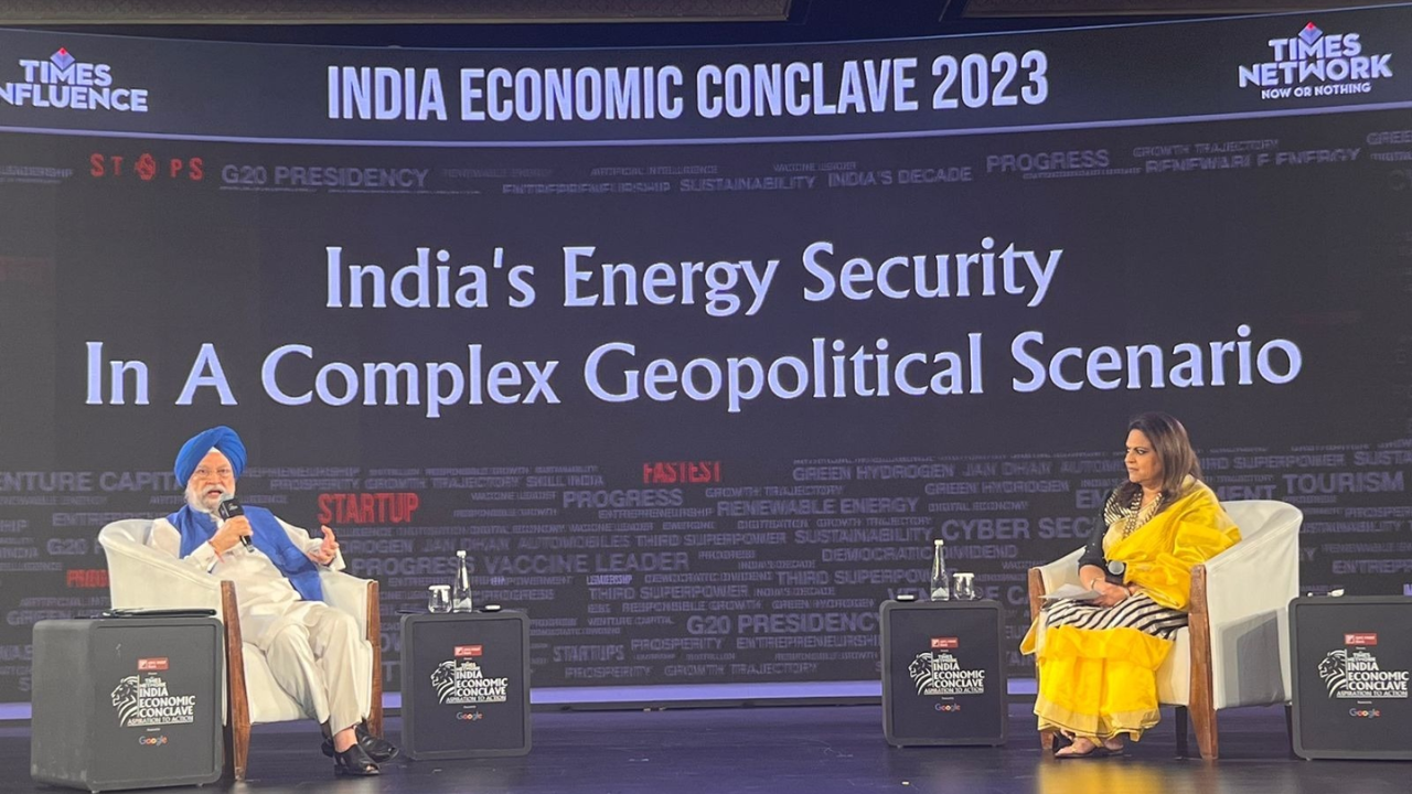 hardeep singh puri, india economic conclave 2023, iec 2023