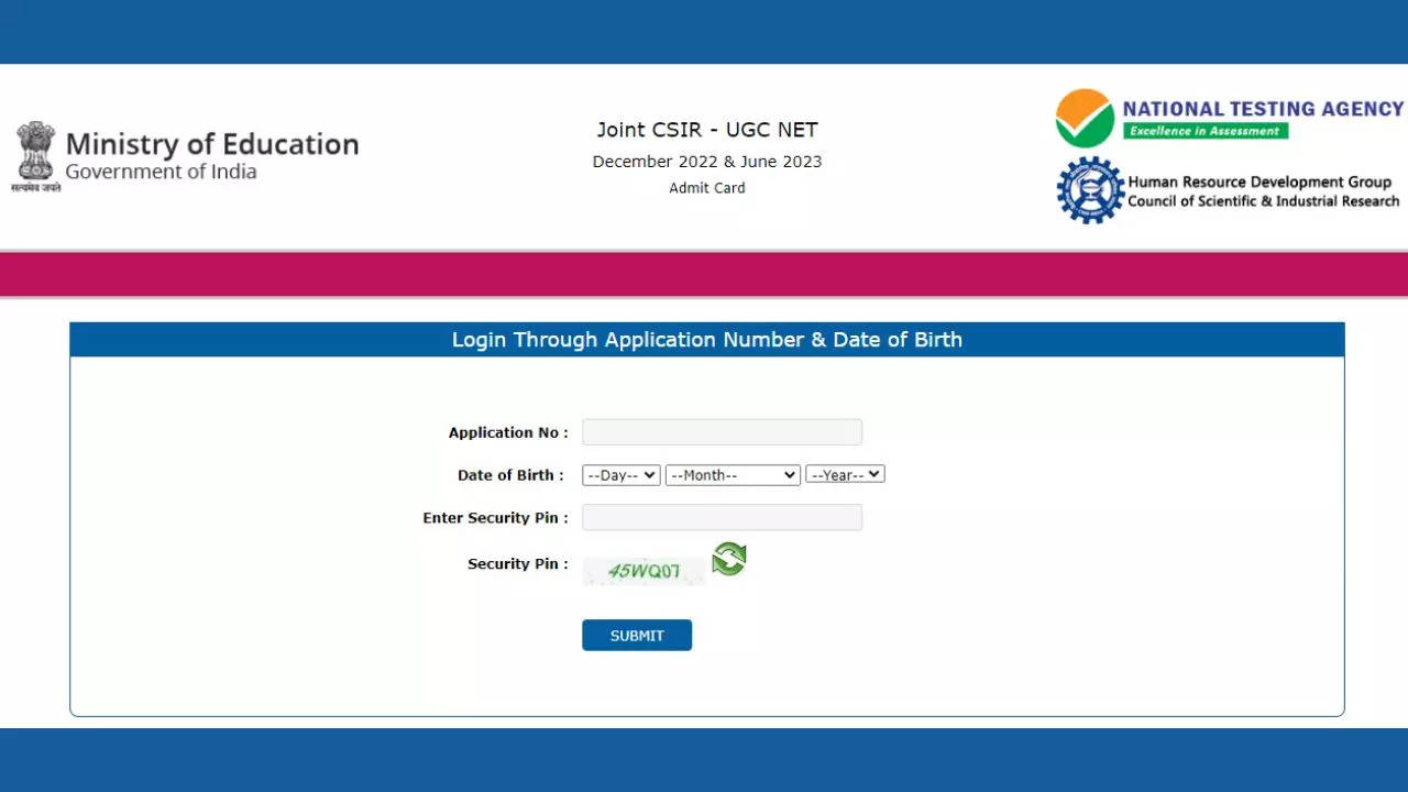 CSIR NET Admit Card 2023