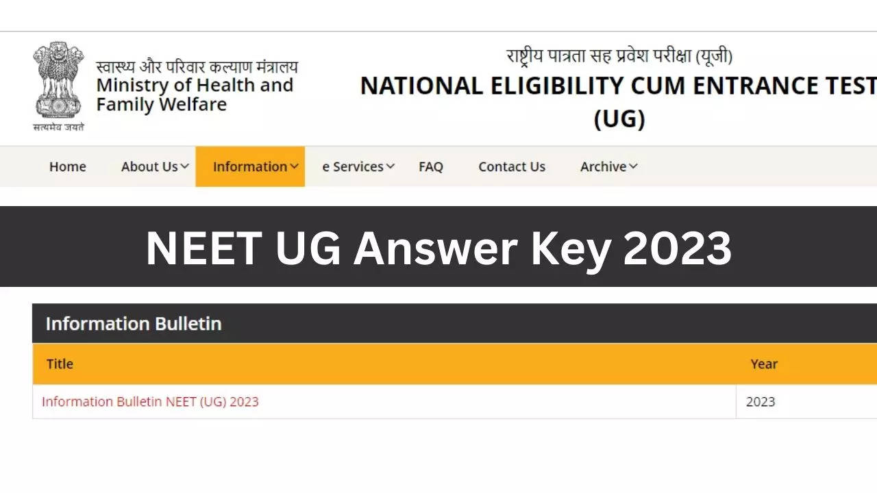 NEET UG Answer Key 2023